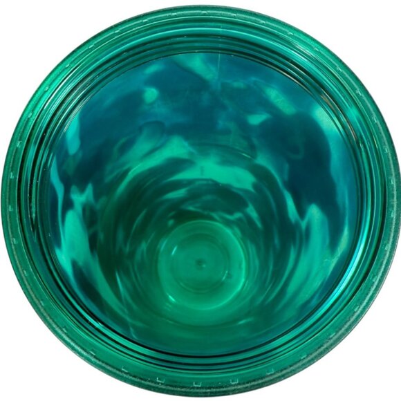 Starbucks Teal Turquoise Green Blue Wave Tumbler Traveler Cold Cup 24oz Venti - Picture 5 of 6